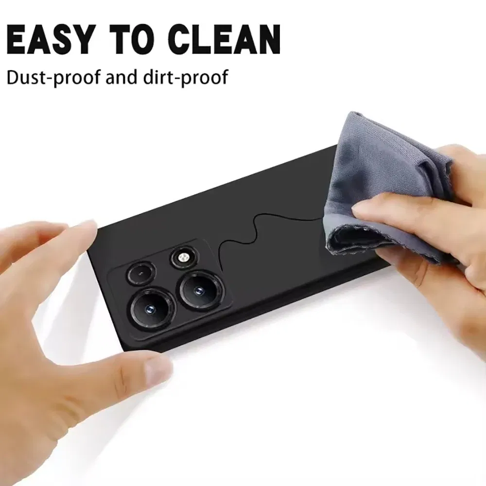 Color: SKY BLUE, Material: ABS - Black Practical Silicone Phone Case For Xiaomi Redmi Note 14 13 12 11 10 9 8 7 Pro Plus 5G 4G 8T 9S 9T 10T 10S 11S 12S Cover