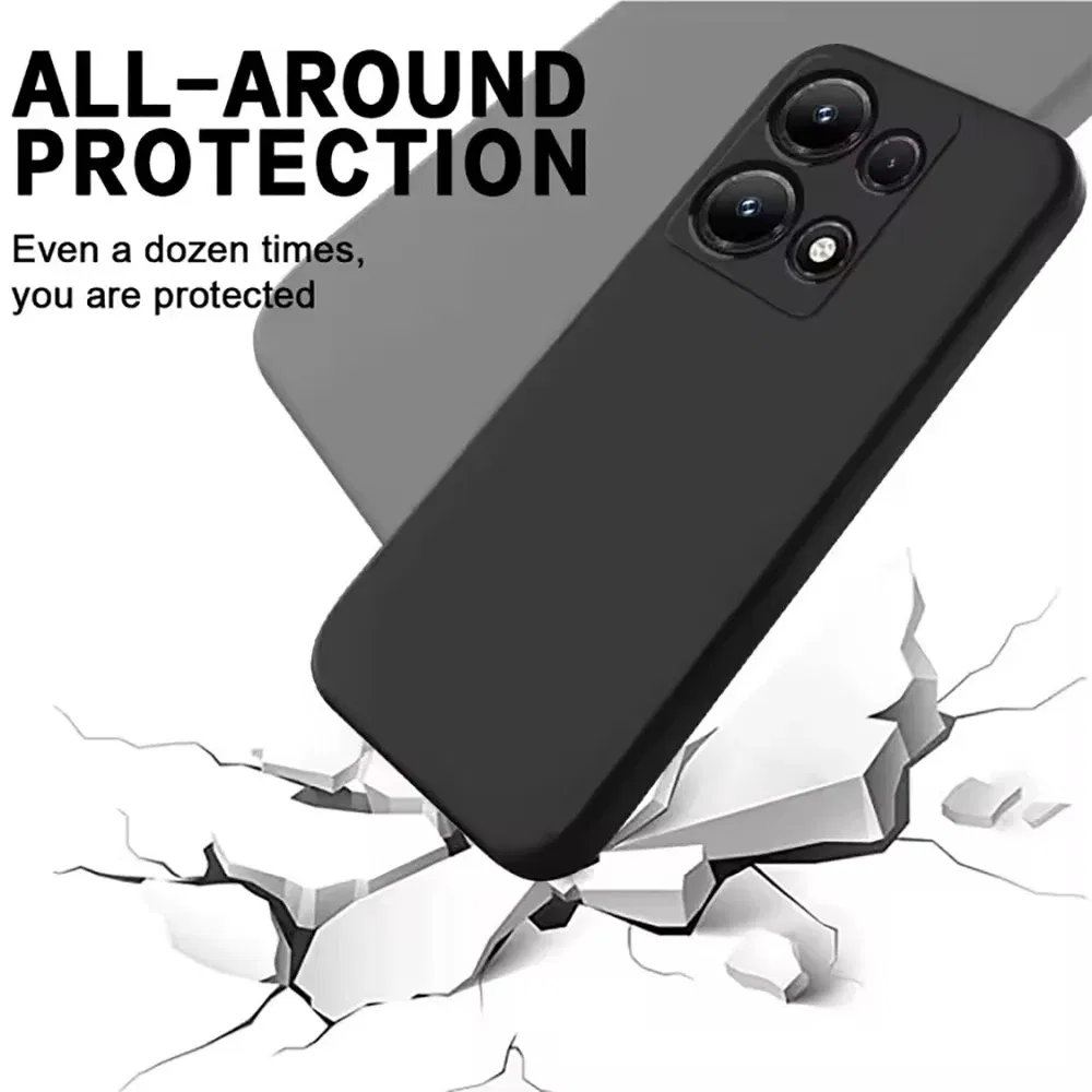 Color: SKY BLUE, Material: ABS - Black Practical Silicone Phone Case For Xiaomi Redmi Note 14 13 12 11 10 9 8 7 Pro Plus 5G 4G 8T 9S 9T 10T 10S 11S 12S Cover