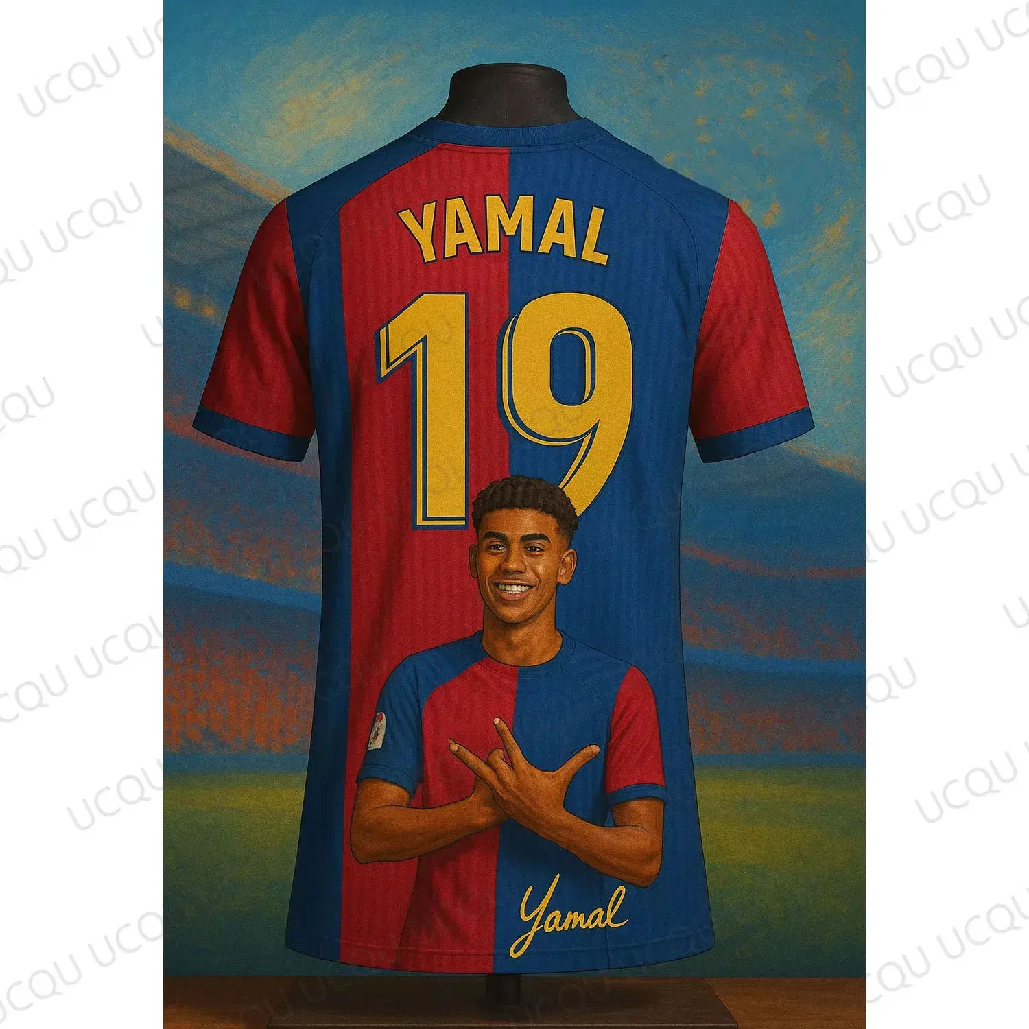 Color: black, Kid Size: 11T - Lamine Yamal #19 Cartoon Football Jersey 3D Printed Shirt Fanwear Limited Edition Streetwear Style