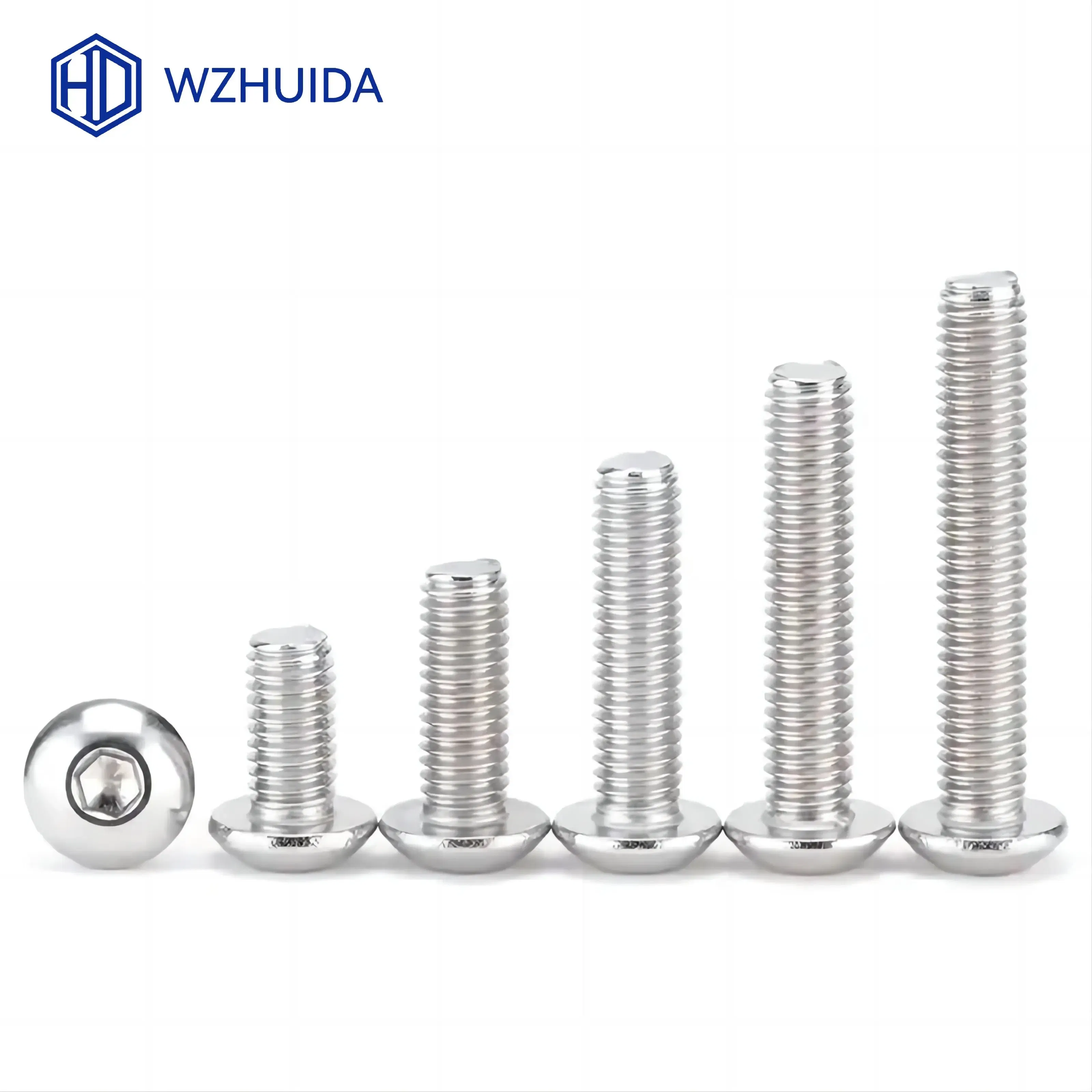 Size: M24, Length: 2.5mm - 5-50pcs M2 M3 M4 M5 M6 M8 M10 Hex Socket Button Head Cap Screws Stainless Steel ISO7380