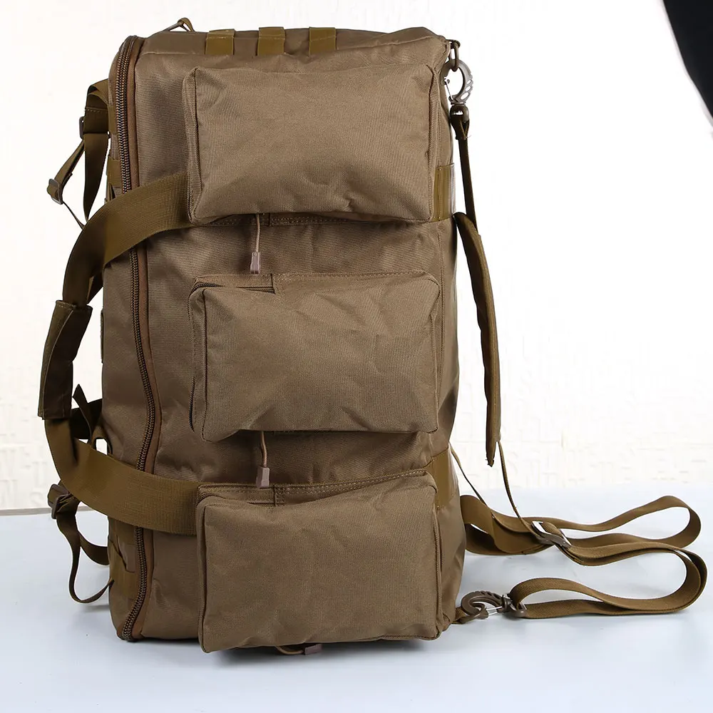 Color: black - 50L Travel Luggage HandBag Camping Backpack Tactical Large Capacity Men Outdoor Sports Hiking Climbing Mountaineering Trip Bag