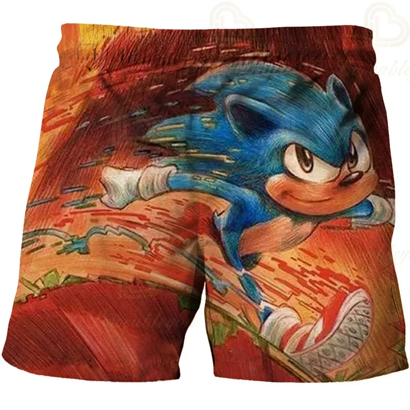 Color: Yellow, Kid Size: 3T - New Anime Kids Sonic Shorts Fashion Boys Girls Clothes Harajuku Cute Baby Cartoon Casual Summer Boy Boy Beach Pants