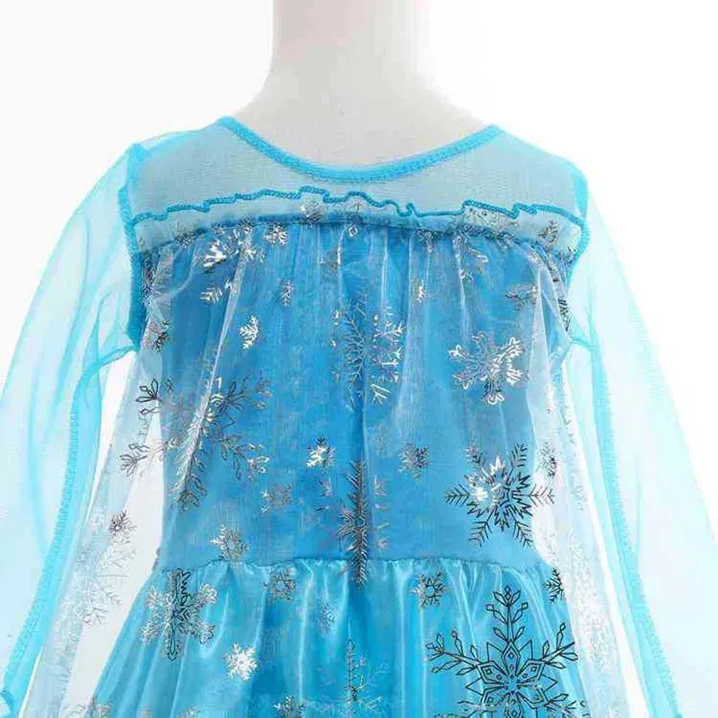 Color: Pink, Kid Size: 4T - Disney Girls Cospaly Snow Queen Elsa Costumes Kids Carnival Party Prom Gown Robe-Playing Children Clothes Frozen Princess Dress