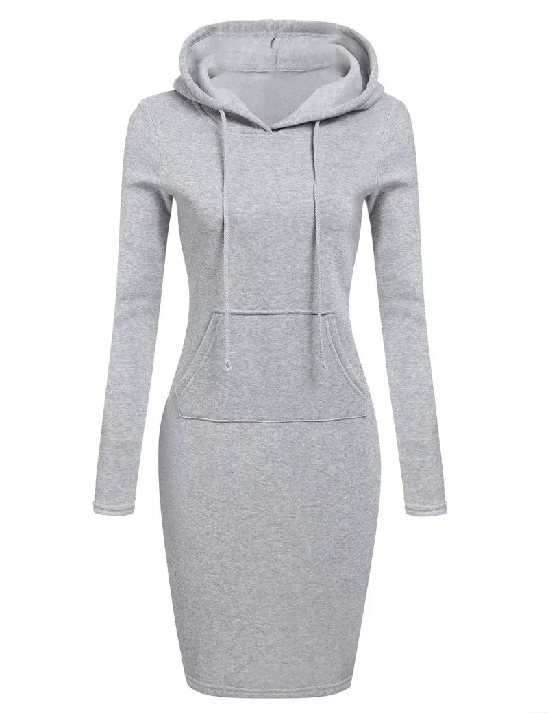 Color: Blue, Size: S - Ladies Dress Autumn Women Hooded Dresses Hoodies Women Sweatshirts Women Hoodies Dress Tops Ladies Clothing