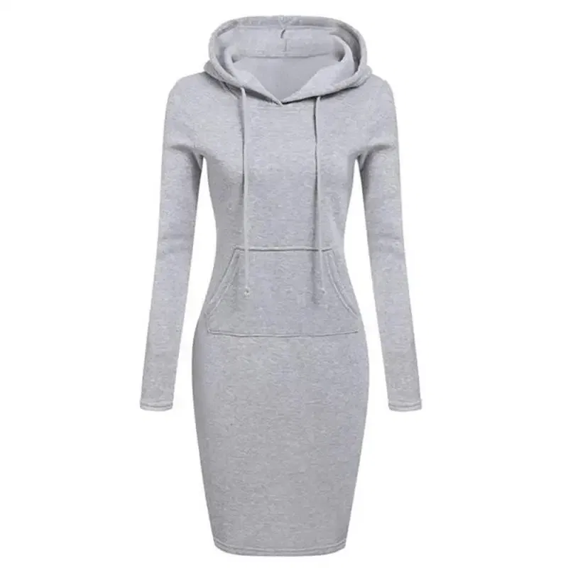 Color: Blue, Size: S - Ladies Dress Autumn Women Hooded Dresses Hoodies Women Sweatshirts Women Hoodies Dress Tops Ladies Clothing