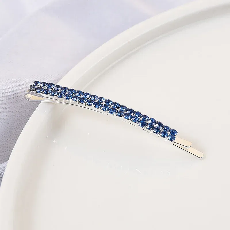 Color: Blue, Ships From: CHINA - 2020 New Elegant Rhinestone Hairpins Women Girls Hair Clips Pin Accessories Hair Ornaments Hairclip Hairgrip Barrettes Headdress