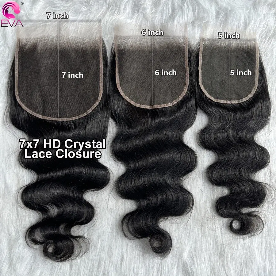 Color: PURPLE, Material Grade: Remy Hair, Stretched Length: 14inches - Eva 5x5 Hd Lace Closure Straight 13x4 Lace Frontal Closure Hand Tied Human Hair Closures Free Part Hd Lace Closure Pre Plucked