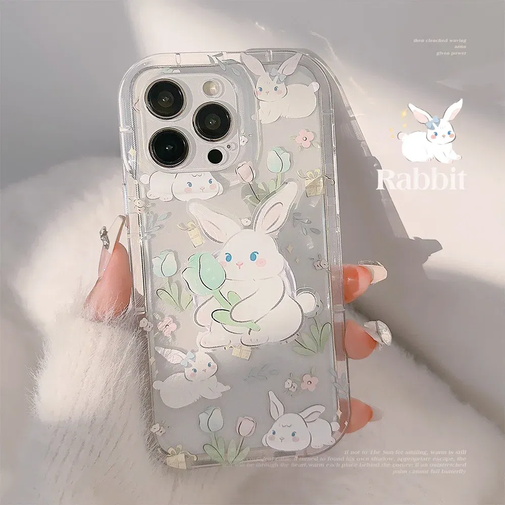 Color: Brown, Compatible-Phone Models: For Samsung Galaxy Note20 Ultra - Cute Cartoon Bunny Print Phone Case for Samsung Galaxy 24 23 22 21 20 Plus Ultra FE A73 A72 A71 A52 A51 A32 Note 20 Airbag Funda