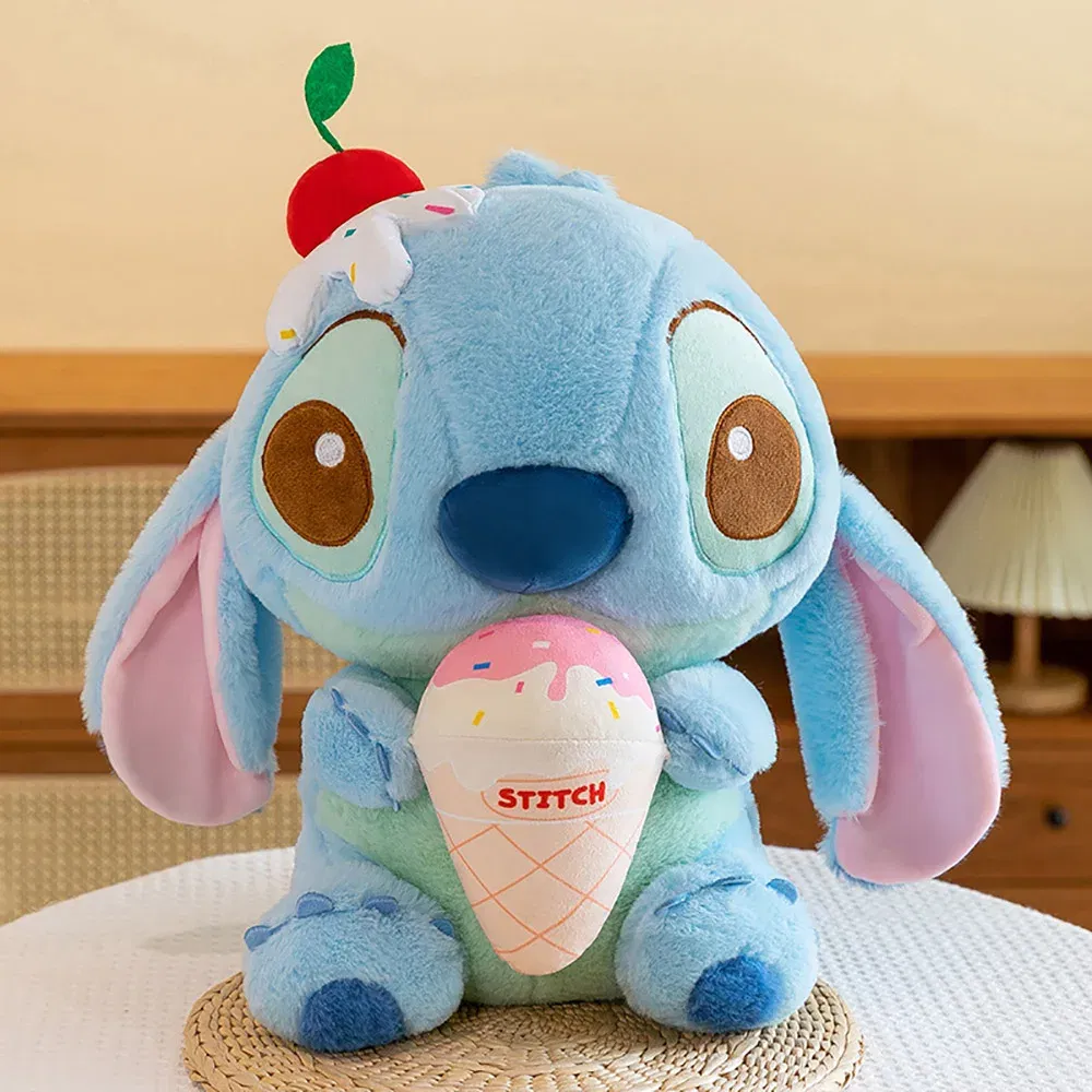 Color: green - Lilo&Stitch Cute Cartoon Dolls Toys Kawaii Anime Soft Stuffed Dolls Pillow Appease Toys Birthday Gift For Boys Girls