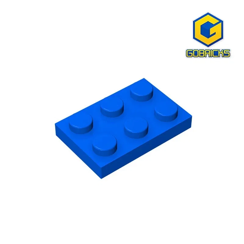 Color: light yellow - Gobricks GDS-510 Plate 2 x 3 compatible  with lego 3021 pieces of children's toys building block Particles Plate DIY