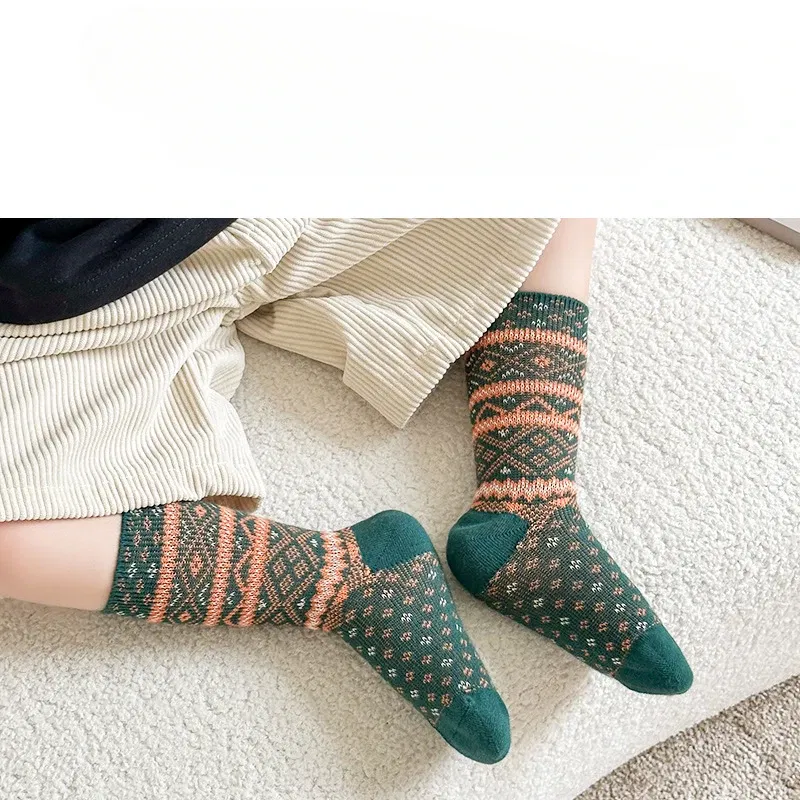 Color: GRAY, Size: 4-6T - Three Pairs of Spring and Autumn New Children's Double Needle Double Road Boneless Zero Line Combed Cotton Comfortable Socks