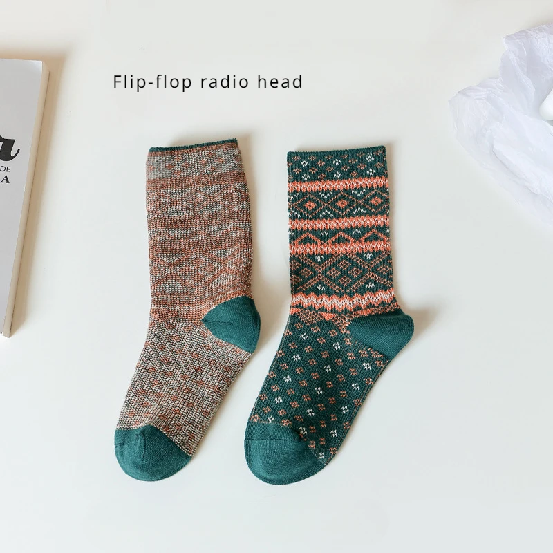 Color: GRAY, Size: 4-6T - Three Pairs of Spring and Autumn New Children's Double Needle Double Road Boneless Zero Line Combed Cotton Comfortable Socks