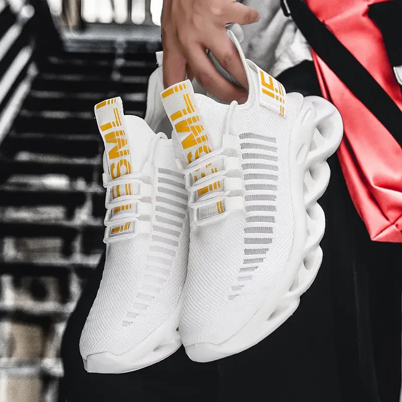 Color: Green, Shoe Size: 41 - Men Casual Shoes 2023 Summer New Breathable Versatile Lightweight Running Shockproof Men Sports Shoes Thick Sole Walking Gym