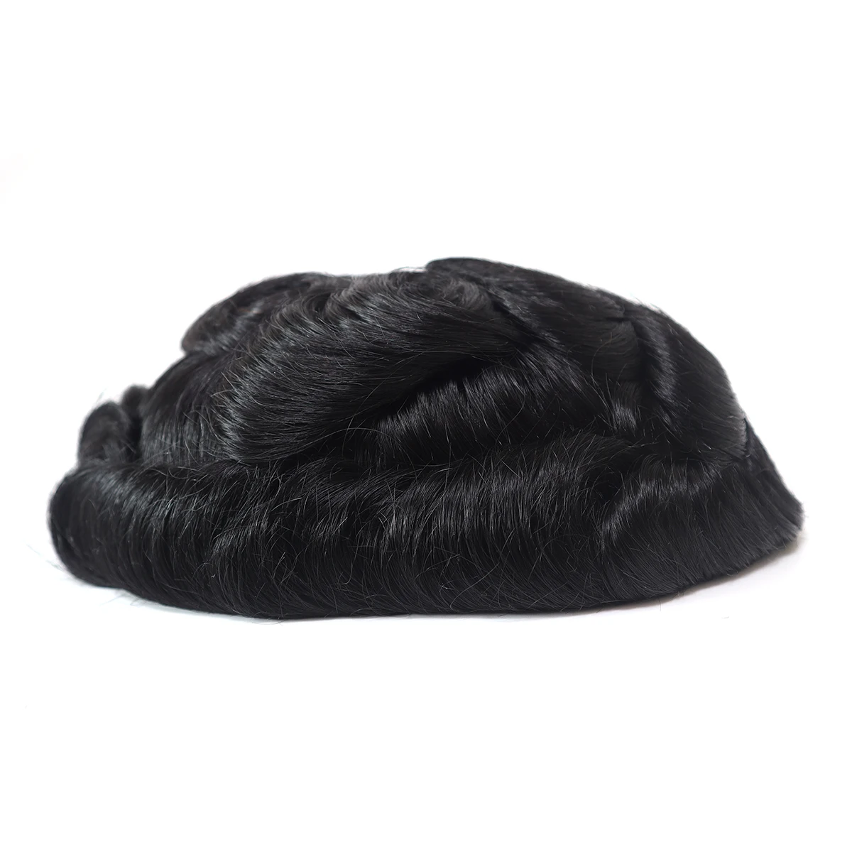 Toupee Color: 1b#, Toupee Density: 130%, Length: 8 inches, Ships From: CN, Toupee Size: 8x10, Toupee Design: free - Hywel 6 Inches Fine Mono Men Toupee Hair Men's Capillary Prosthesis Men's Wigs Replacement System Hair Natural Black Hair Units