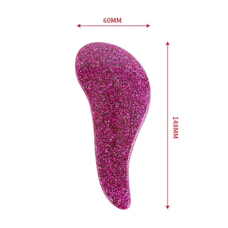 Color: Blue - Children Magic Handle Detangle Hair Comb Shower Massage Hairbrush Anti Static Massage Hair Brush Woman Salon Hair Accessories