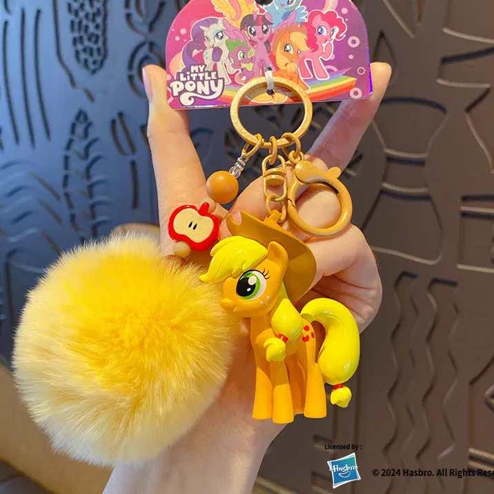 Color: WHITE, Ships From: CHINA - Cartoon My Little Pony Toy Keychain Twilight Sparkle Pinkamena Diane Pie Fluttershy Rarity Rainbow Dash Key Buckle Keyring Gift