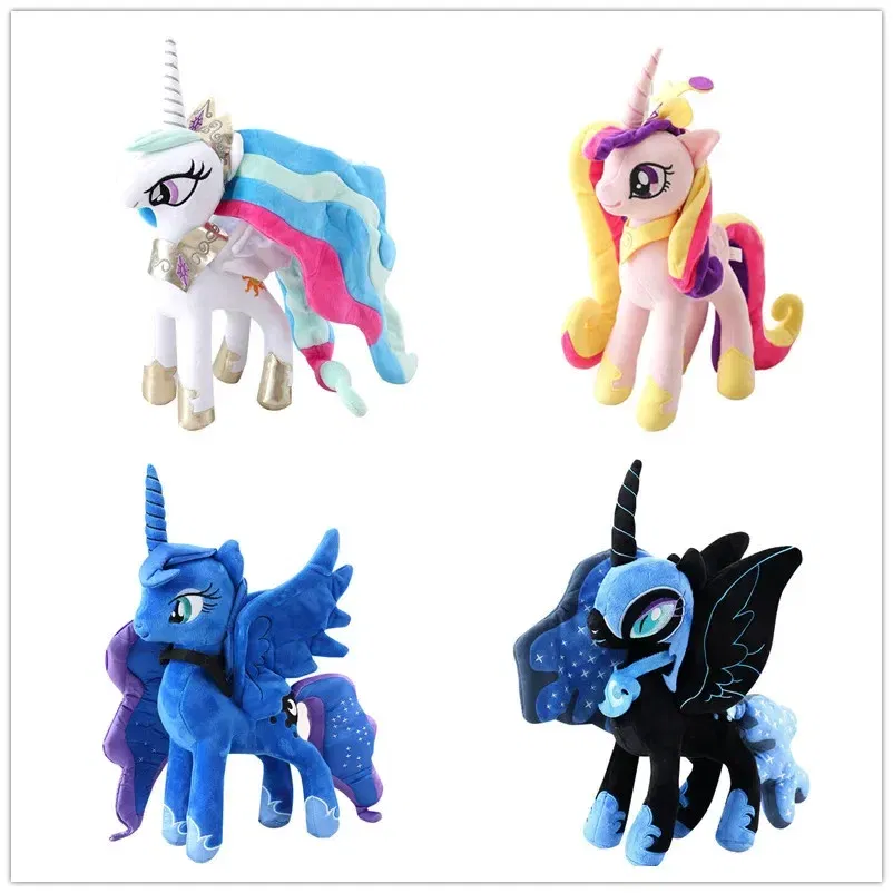 Color: Pink - Genuine My Little Pony Plush Toy Universe Princess Moon Princess Nightmare Month Crane Machine Anime Plush Children Gift