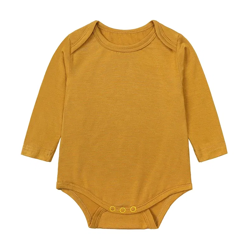 Color: Slateblue, Kid Size: 6M - 2025 Summer Newborn Boy Girl Romper Baby Bamboo Fiber Breathable Clothing Long Sleeve Toddler Jumpsuit Infant Bodysuit Pajamas