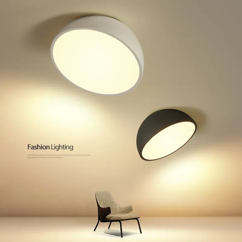 Body Color: WHITE, Size: M, Emitting Color: changeable - Nordic Modern Corridor Staircase Entrance Ceiling Lamp Loft Sloping Roof Lights Bedroom Study Lighting Wall LED Remote Control