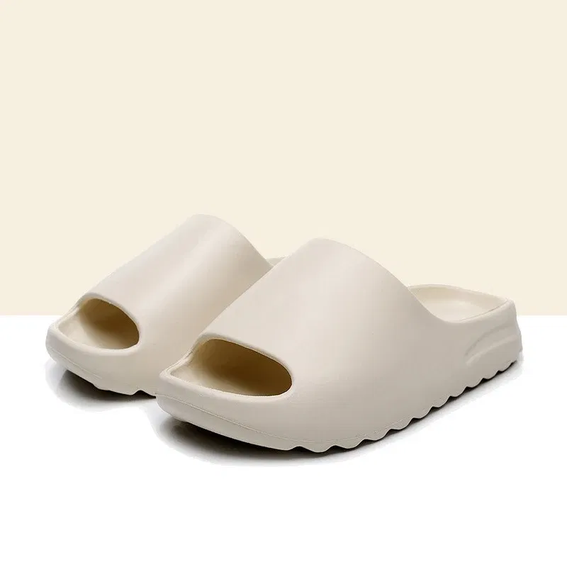 Color: black, Shoe Size: 44-45, Ships From: CHINA - Pallene 2025 New Men's Slippers Thick-sole Comfortable Men Sandals Non-slip Soft Sole Bathroom Slides Concise Light Men Slides