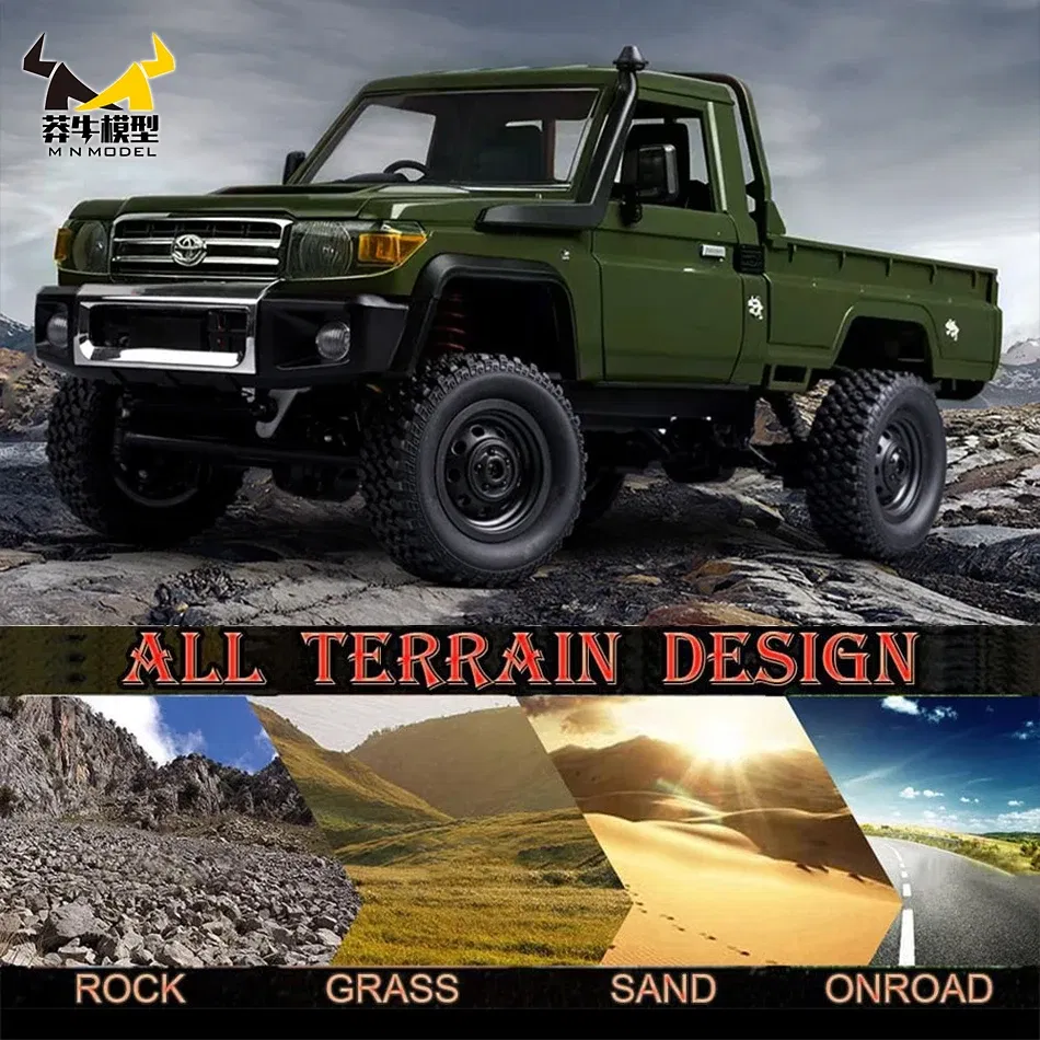 Color: light yellow - MN MODEL 1/12 4x4 2.4G Remote Control Climbing Car Professional LC79 Truck Off-road Vehicle Rock Crawler All Terrain Pickup Toy
