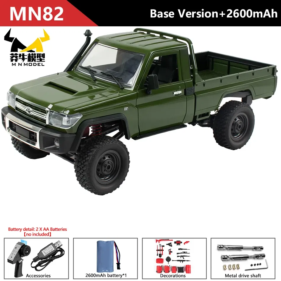 Color: light yellow - MN MODEL 1/12 4x4 2.4G Remote Control Climbing Car Professional LC79 Truck Off-road Vehicle Rock Crawler All Terrain Pickup Toy