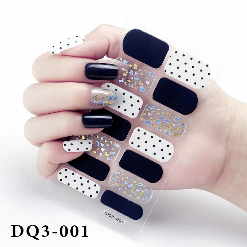 Color: Blue - Purpel Nail Stickers Full Cover Nail Polish Stickers for Women Full Beauty Manicure Decals High Quality Stickers for Nails Art