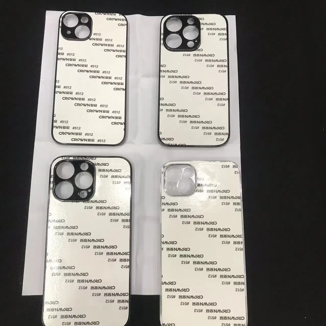 Color: black, Material: Silicon - 5pcs plastic Sublimation Blank Cover Case For iPhone 16 15 14 13 12 11 12 Pro Max With Aluminium Plate