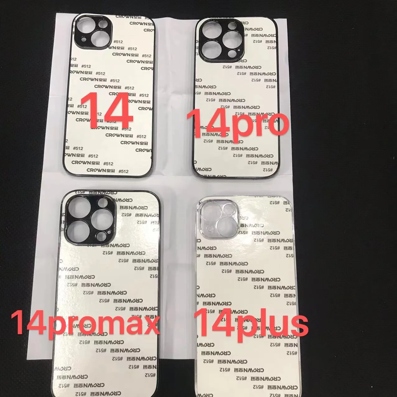 Color: black, Material: Silicon - 5pcs plastic Sublimation Blank Cover Case For iPhone 16 15 14 13 12 11 12 Pro Max With Aluminium Plate