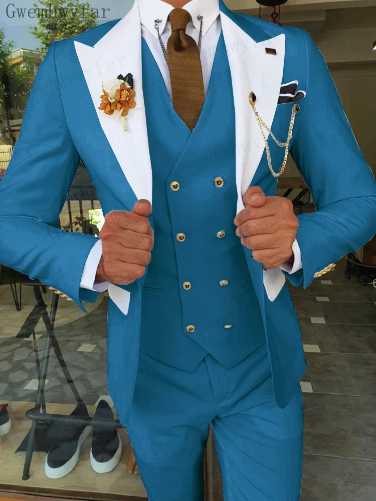 Color: army green, Size: XS - Gwenhwyfar Mint Green Groom Male Wedding Prom Suit Slim Fit Tuxedo Mens Formal Business Work Wear Suits 3Pcs (Jacket+Pants+Vest)