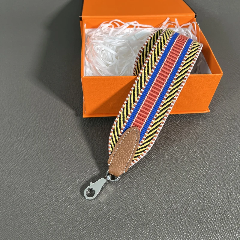 Color: Yellow, Size: 1/2" - Herbag Evelyn Replacement Shoulder Strap Gold Togo Cowhide Woven Canvas 5cm Wide Hand-Sewn