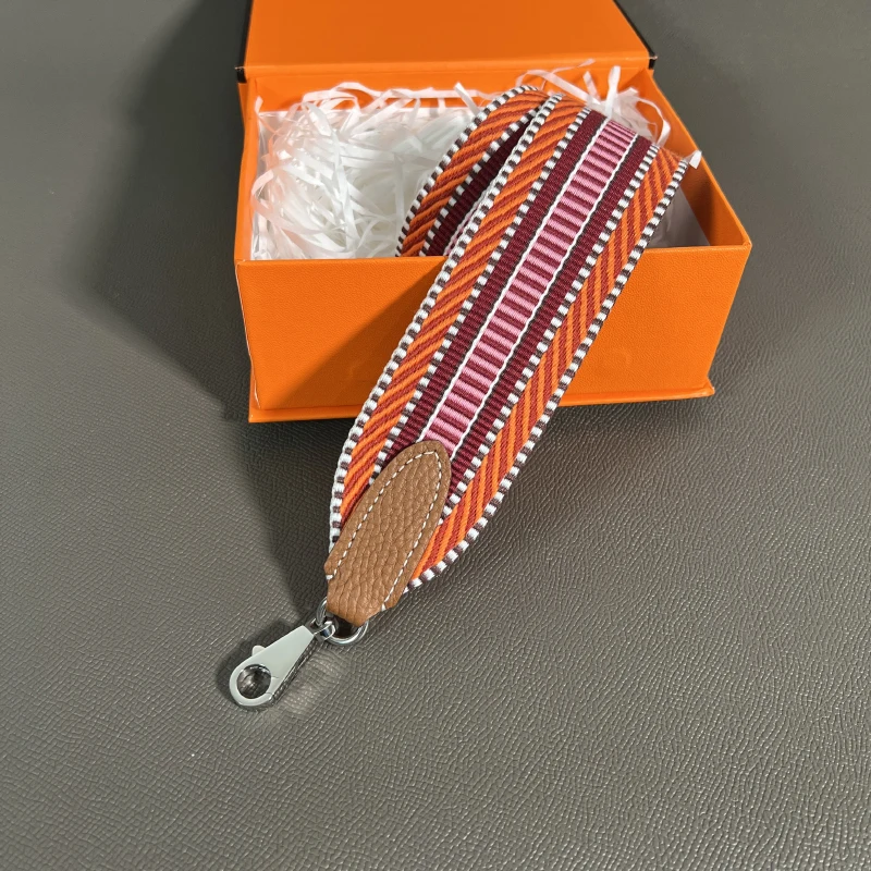 Color: Yellow, Size: 1/2" - Herbag Evelyn Replacement Shoulder Strap Gold Togo Cowhide Woven Canvas 5cm Wide Hand-Sewn