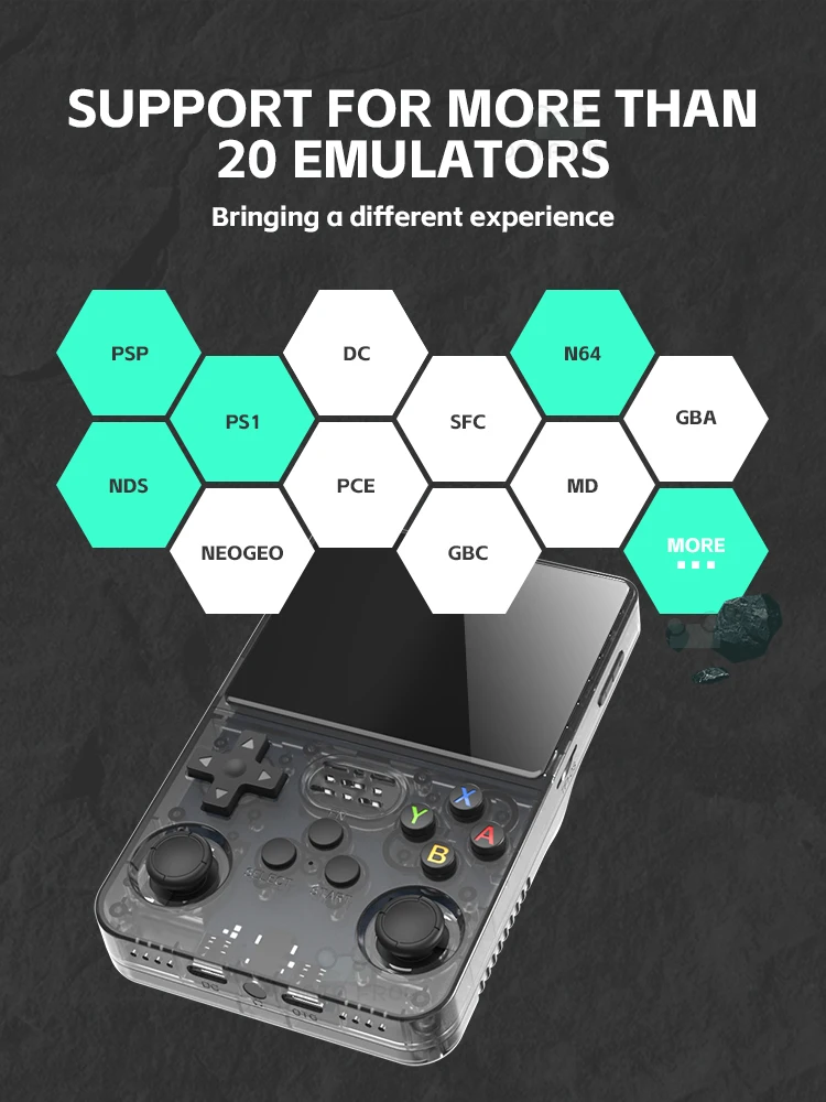 Color: WHITE - Data Frog R36S Retro Handheld Video Game Console Linux System 3.5 Inch IPS Screen R35S Plus Portable Pocket Video Player