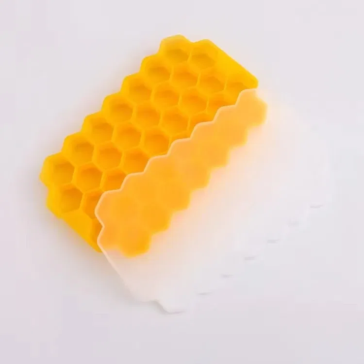Color: Yellow, Size: XL - 4/2/1PCS Silicone Ice Cube Mold 148 Cube Large-capacity Ice Trays Food Grade Ice Maker BPA Free Reusable Ice Maker with Lids