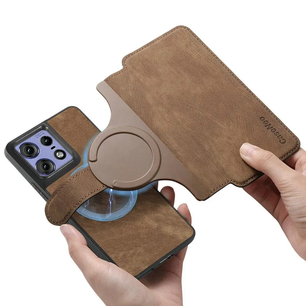 Color: Blue, Material: Nylon - Edge 50 60 Fusion 5G Flip Case For Motorola Edge 60 Pro 2In1 Detachable Leather Wallet Funda Moto Edge 50 Neo 60 Pro S50 Cover