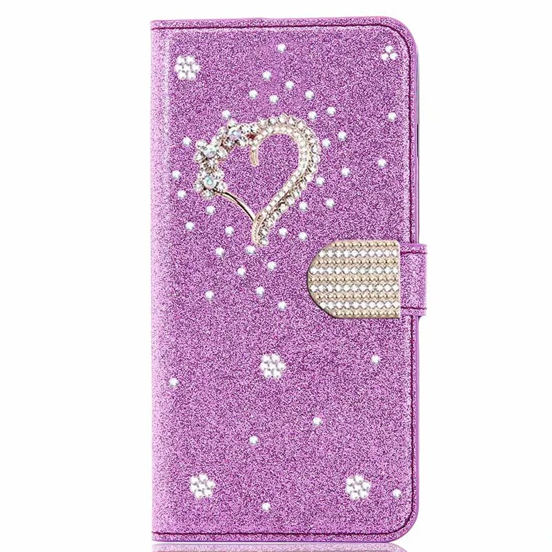 Color: PURPLE, Material: Neoprene - Glitter Wallet Leather Case For Samsung Galaxy S25 FE S24 Ultra S23 Plus S22 S21 A35 A36 A56 A55 A13 A14 A15 A16 A26 A34 A33 A54