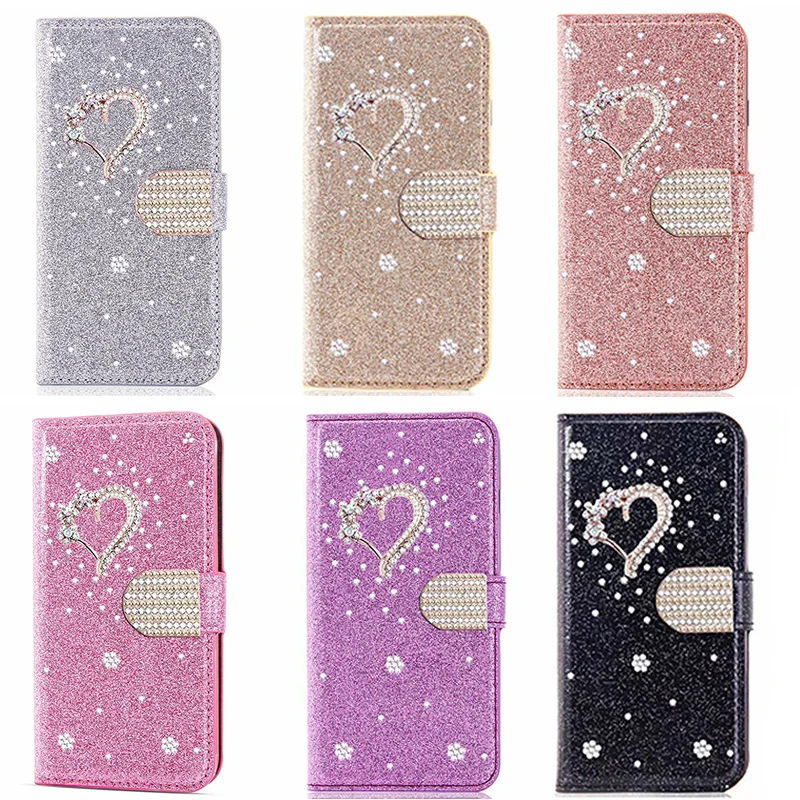 Color: PURPLE, Material: Neoprene - Glitter Wallet Leather Case For Samsung Galaxy S25 FE S24 Ultra S23 Plus S22 S21 A35 A36 A56 A55 A13 A14 A15 A16 A26 A34 A33 A54