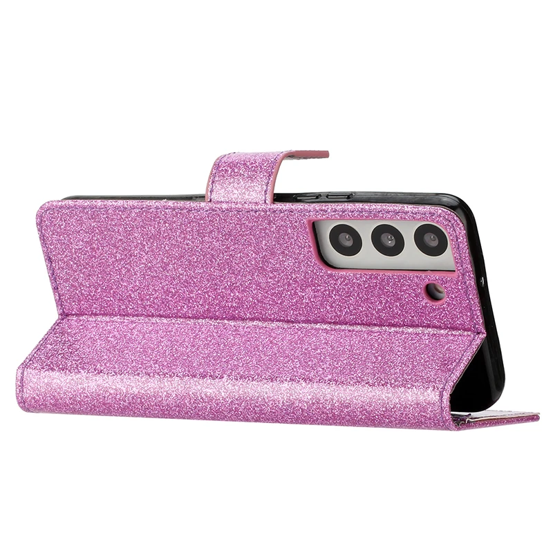 Color: PURPLE, Material: Neoprene - Glitter Wallet Leather Case For Samsung Galaxy S25 FE S24 Ultra S23 Plus S22 S21 A35 A36 A56 A55 A13 A14 A15 A16 A26 A34 A33 A54