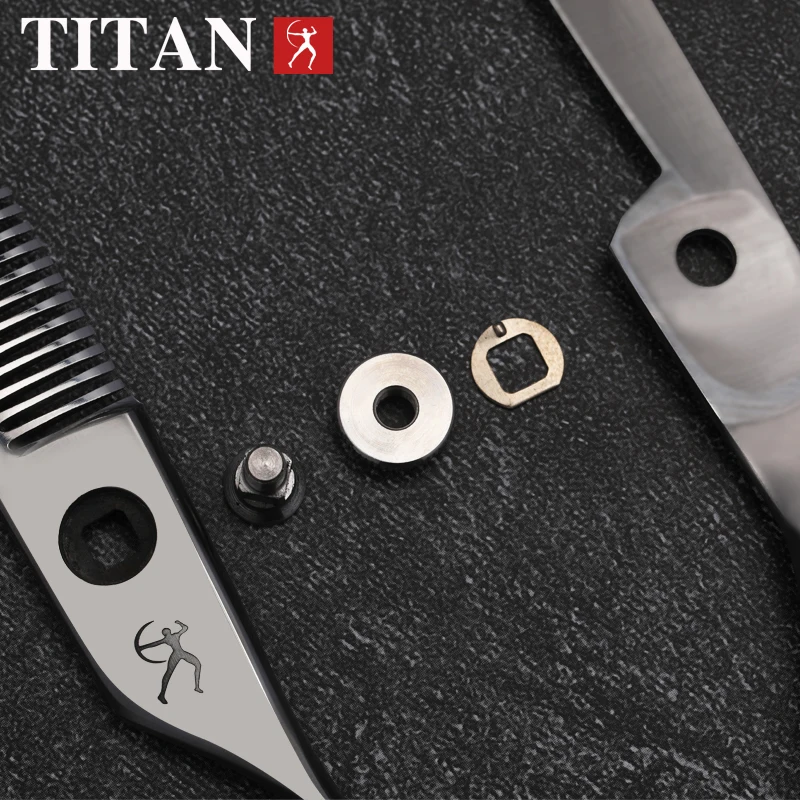Color: Black - TITAN professional 6 inch hair cut scissors cutting salon scissor barber thinning shears hairdressing scissors