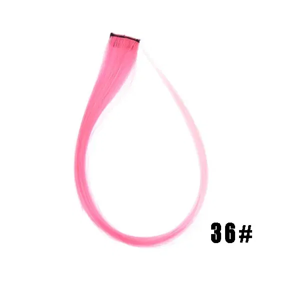 Color: #1B, Stretched Length: 22inches - 22" Long 37 Colors Synthetic Straight Hairpieces Hair Extensions Anti-flaming Clip In One Piece Synthetic Hair Extension