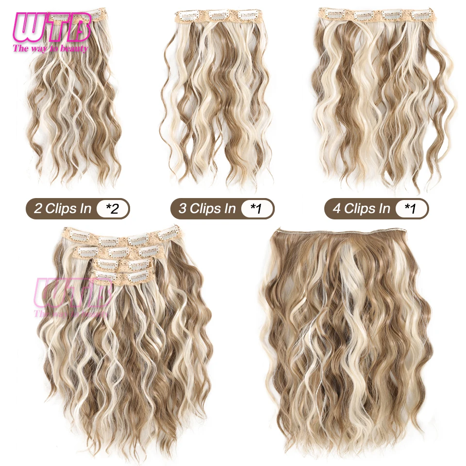 Color: #35 - Synthetic Heat Resistant Hair Extensions Multi Color Clip-in Body Wave 12inch 4 PCS Double Weft for Women Girl Daily Party Use