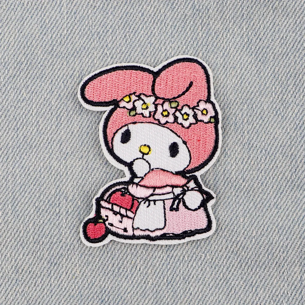 Color: Antique Copper - Anime White Dog Patches for Clothing Kawaii Embroidered Patches on Clothes Stickers DIY Ironing Appliques Jacket Jeans Stripes
