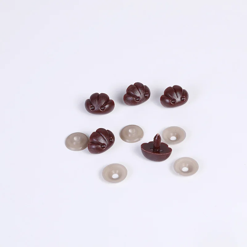 Color: Brown, Size: L - DIY 10Pcs 5/12/20MM Dog Nose Smooth Accessory Plug in Animal Plastic Personalized Nose Crochet Toy Doll Making Supply Plush Doll