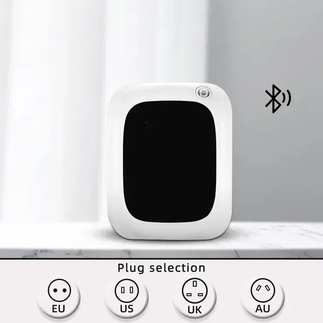 Color: Dark Grey, Plug Type: UK, - NAMSTE 1500m³ Fragrance Diffuser Electric Aromatic Professional Hotels Air Freshener Smart Bluetooth Household Air Seasoning