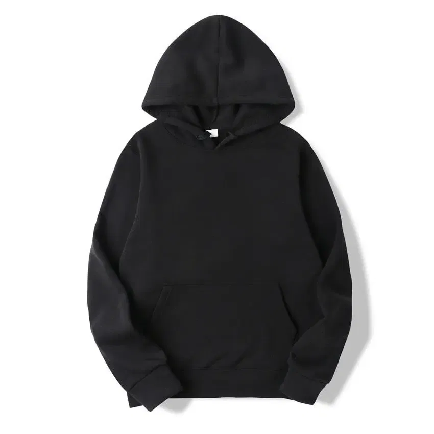 Color: black, Size: XXXL - Blank Fleece Fashion Hoodies Men Pull Over Wholesale Hooded Sweatshirt Unisex Cheap Solid Hoodie In Bulk Sudaderas Con Capucha