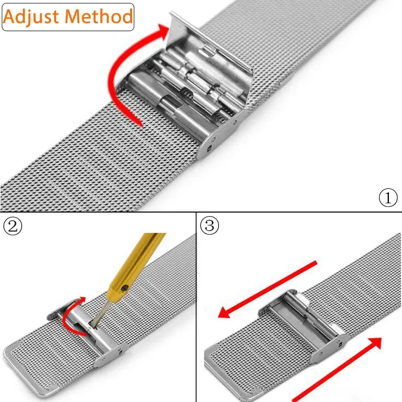 Color: Silver, Size: XXXXL - Bracelet For Huawei Watch GT 3 Pro 43mm 46mm Stainless Steel Watchband Huawei Watch GT 4 46MM Milanese Metal Bracelet