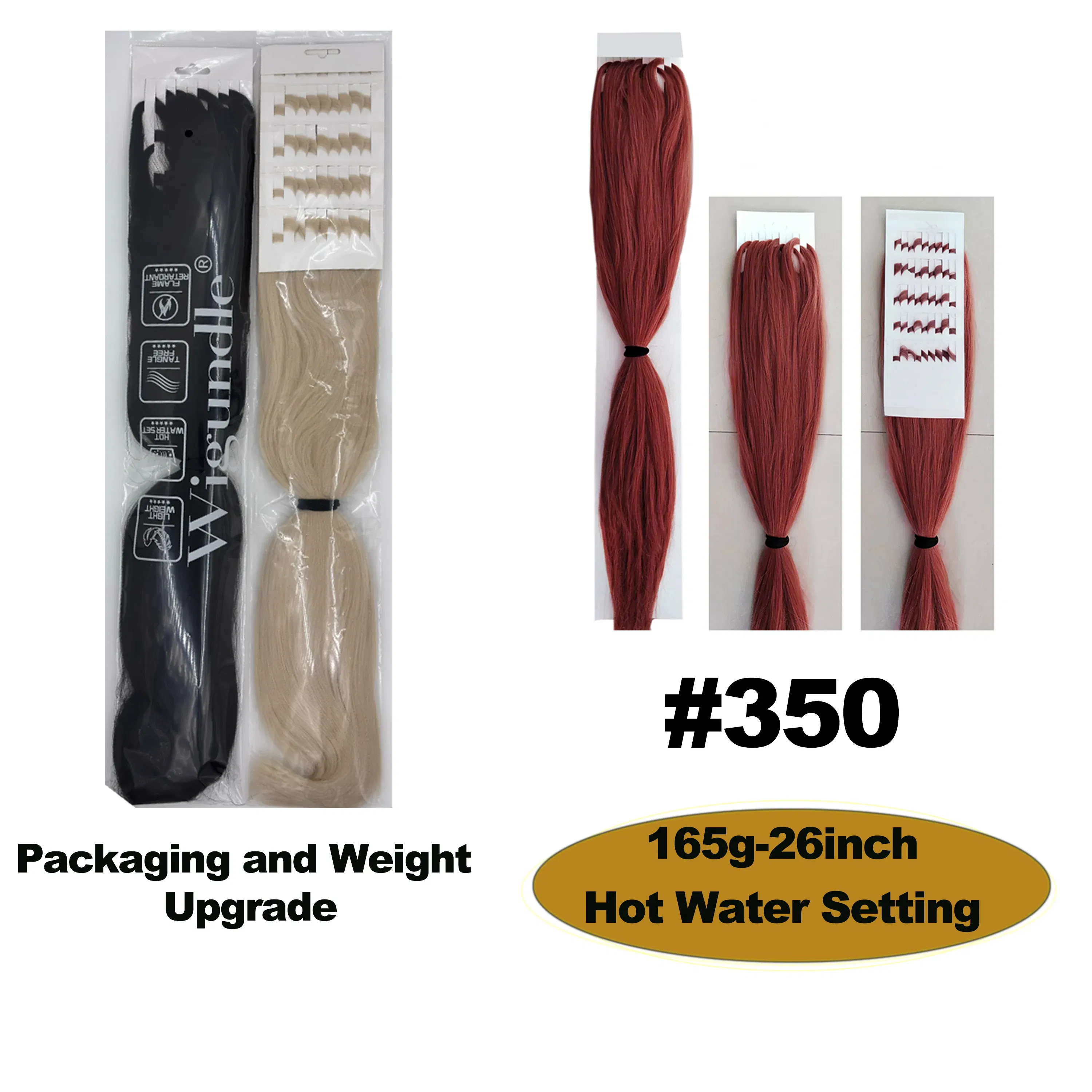 Color: #530, Stretched Length: 26inches, Bulk Buy: 3Pcs/Lot - Kanekalon 26inch Hot Water Set Pre Stretched Jumbo Braiding Hair Box Twist Braids Synthetic Hair Extensions For Women Soft Yaki