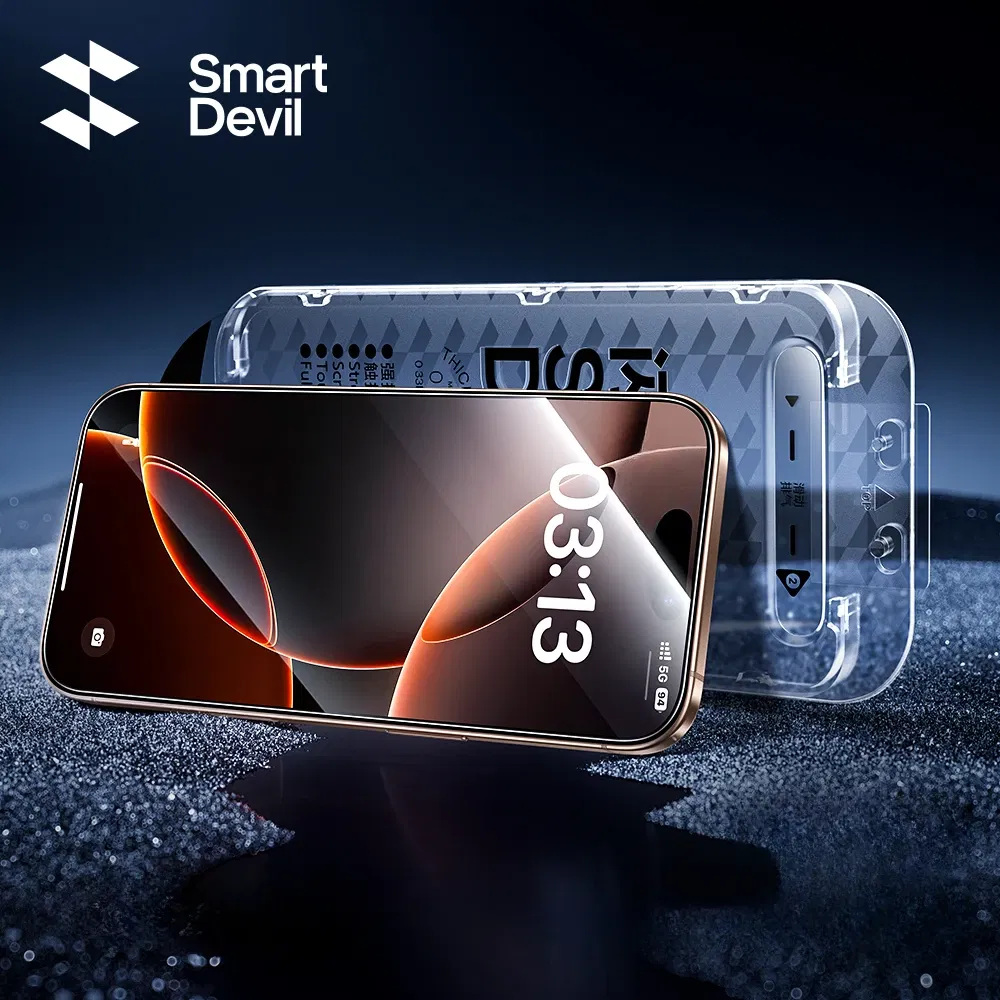 Material: pet, Compatibility by Model: iPhone 13 Pro Max - SmartDevil 1/2PCS Dust-Free Cabin Tempered Glass Film for iPhone 16 Pro Max 15 14 13 Clear Screen Protector Borderless