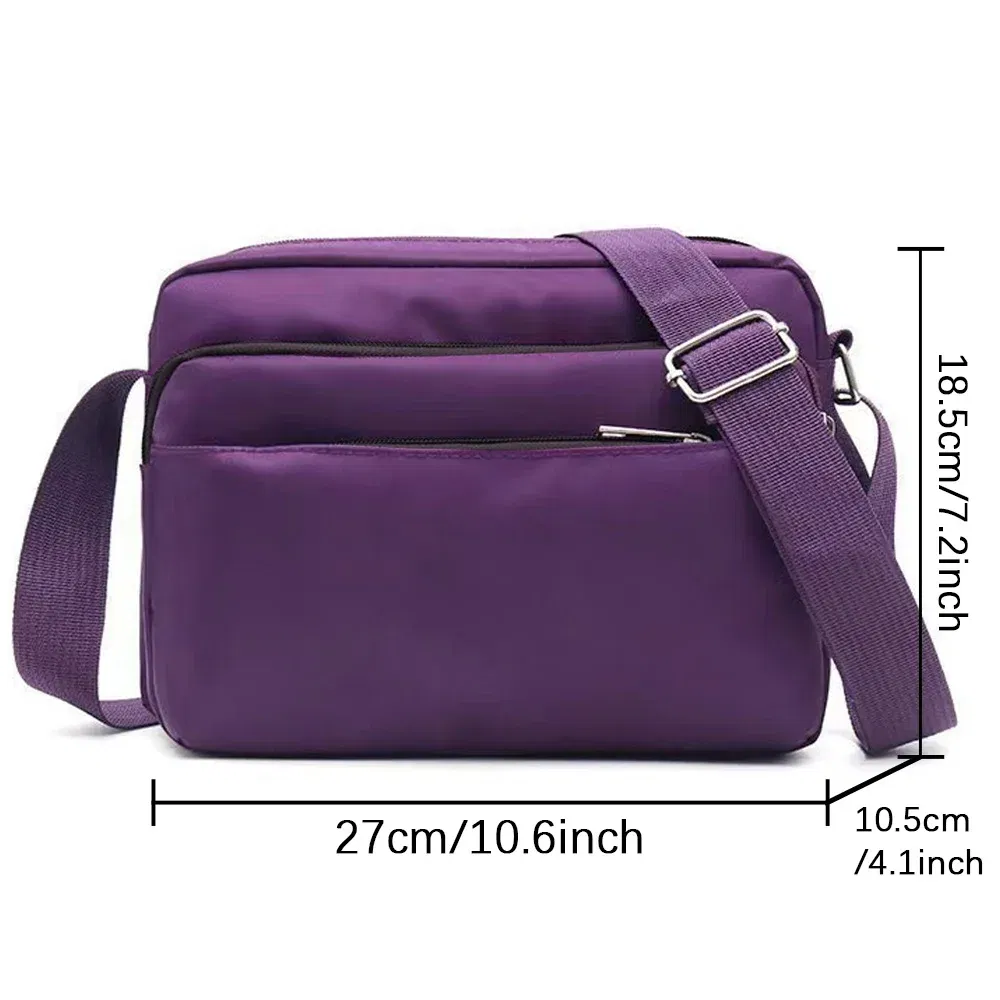 Color: Pink - Purple One Shoulder Crossbody Bag Portable Commuting Large Capacity Simplicity Storage Bag Garland Letter Series Print Pattern