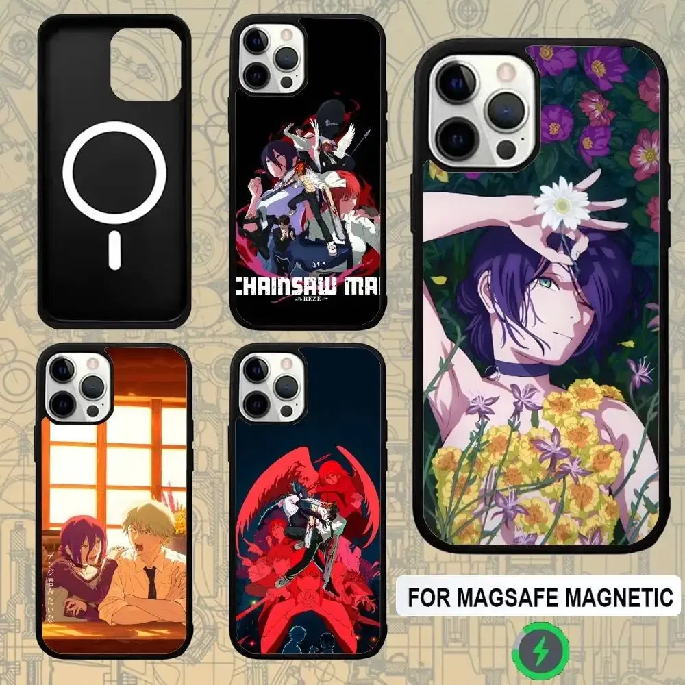 Color: GRAY, Material: Plastic - C-Chainsawman Reze Arc Movie Phone Case For IPhone 17,16,15,Pro,Max,Air,14,Plus,13,12,11 Magesafe Wireless Charge Cover